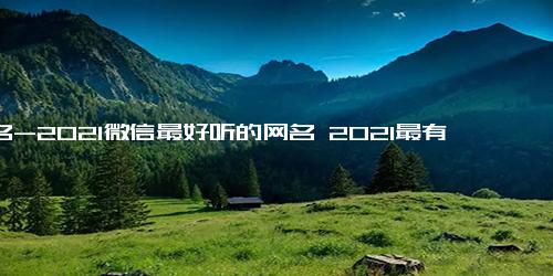 网名-2021微信最好听的网名 2021最有个性的微信名